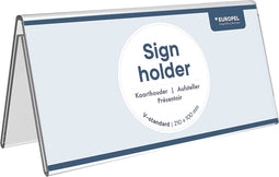 Kaarthouder Europel - V-standaard - 21 x 10 cm - Presenteren - Acryl
