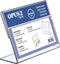 Kaarthouder OPUS 2 L-standaard 90x60mm liggend acryl | 10 stuks