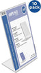 Kaarthouder OPUS 2 L-standaard A6 staand acryl - 10 stuks