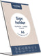 Kaarthouder OPUS 2 L-standaard A6 staand acryl - 10 stuks