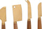 Kaasmessen Home ESPRIT Gouden Natuurlijk Roestvrij staal Acacia 2 Stuks (3 Onderdelen)