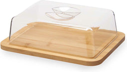 Kaasplank 25 X 19 X 7,5 cm Bamboehout Naturel 2-delig