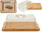 Kaasplank 25 X 19 X 7,5 cm Bamboehout Naturel 2-delig