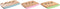 Kaasplank DKD Home Decor Blauw Roze Roestvrij staal Groen Bamboe (33,5 x 24 x 2 cm) (3 Stuks)
