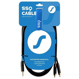 Kabel Audio Jack naar 2 RCA Sound station quality (SSQ) MiJRCA1 1 m