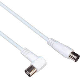 Kabel Coaxiale Antenne TV PremiumCord M/F 90 Wit (Refurbished A)