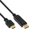 Kabel inLine Displayport HDMI 4K M/M 2 meter zwart