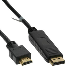 Kabel inLine Displayport HDMI 4K M/M 2 meter zwart