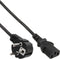 Kabel inLine STROOM C13 recht - CEE7/7 haaks 1 | 8 meter zwart
