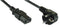 Kabel inLine STROOM C13 recht - CEE7/7 haaks 1 | 8 meter zwart