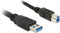 Kabel Inline USB-A USB-B 3.0 M 0.5 meter zwart