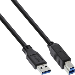 Kabel Inline USB-A USB-B 3.0 M 1.5 meter zwart