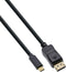 Kabel inLine USB-C Displayport 3.1 4K M/M 2 meter zwart