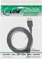 Kabel InlLne USB-A mini-B 2.0 platte kabel 2 meter zwart