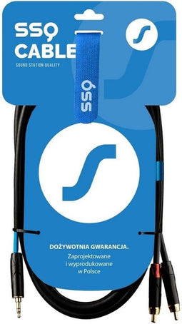 Kabel SSQ MIJRCA3 TRS 3.5 mm - 2 x RCA 3 m