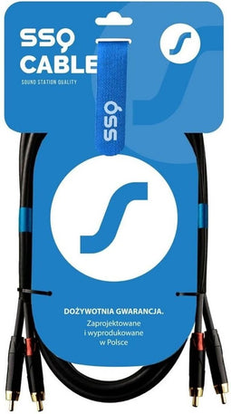 Kabel SSQ RCARCA2 2x RCA męski - 2x RCA męski 2 m