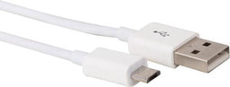 Kabel Usb 2.0 A (Mannelijk) Naar Micro-Usb 5-Polig (Mannelijk) - Wit - 2 M