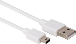 Kabel Usb 2.0 A Mannelijk Naar Mini-Usb 5P Mannelijk - Wit - 1 M
