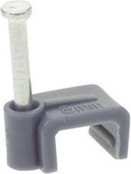 Kabelclip - Kabelklem plat - 8mm - 100 stuks - Grijs
