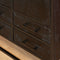 Kabinet kast Milan zwart Mangohout en staal 90 cm - zwarte kast met deuren - houten kast zwart