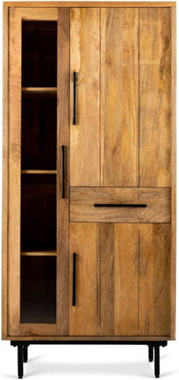 Kabinetkast Jayden Mangohout | 190x85x40 cm