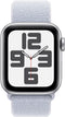 Apple Watch SE (2024) - Smartwatch - GPS + Cellular - 44mm - Zilver (Blauw)