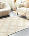 KACEM - Laagpolig vloerkleed - Beige - 160 x 230 cm - Katoen