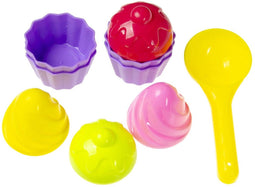 Duckiez Cupcake strandspeelsetje - 9 delig zandtaartjesset - Multicolor