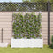vidaXL - Tuin - Plantcontainer - met - Trellis - 3 - stuks - Wit - 120x40x143 - cm
