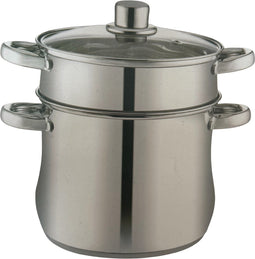 Kadirelli Couscouspan met Deksel - Stoompan - 3-Delig - Ø24 cm - 8L - RVS