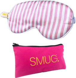 SMUG Slaapmasker met Opbergzakje - 100% Verduisterend - Verstelbaar Oogmasker in Satijn - Candy Shop Print