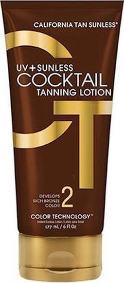 California Tan - UV + Sunless Cocktail - Tanning Lotion met Avocado Olie - 177 ml