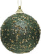 KAEMING B.V. - Groene kerstbal met gouden glitters 8 cm