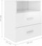 vidaXL - Nachtkastje - 50x32x60 - cm - hoogglans - wit