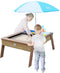 AXI Linda Zand & Water Tafel met Speelkeuken wastafel Bruin - Parasol Blauw/wit