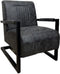 Livingfurn - Fauteuil Bart Jackson 101 - Stof / Gecoat Staal