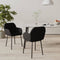 vidaXL - Eetkamerstoelen - 2 - st - fluweel - zwart