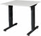Verstelbaar Bureau - 80x80 wit - zwart frame