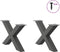 vidaXL - Salontafelpoten - 2 - st - X-vormig - 70x(42-43) - cm - staal - antraciet