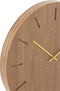 J-Line Rond klok - hout - naturel - Ø 4 cm - woonaccessoires