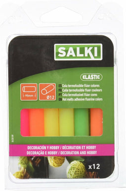 Hot melt glue sticks Salki 430108 Multicolour Decoratie Fluoride Ø 12 x 95 mm (12 Stuks)