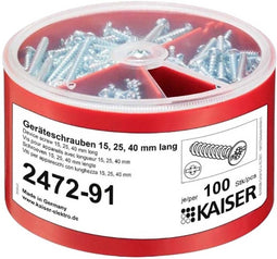 Kaiser Elektro 2472-91 Apparaatschroevenbox 100 stuk(s)