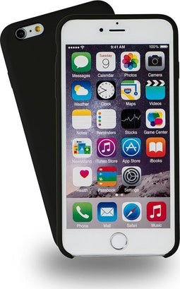 Azuri iPhone 6/6s Plus - Back Cover - Rubber - Zwart
