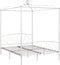 vidaXL - Hemelbedframe - metaal - wit - 180x200 - cm