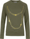 Kaki groene sweater van organisch katoen.