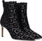 Guess Dafina - Enkellaarzen - Velour opdruk - Zwart - Maat 37