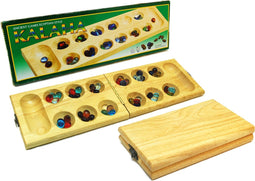 Kalaha vouwbaar blank hout 45x14cm.stenen glas