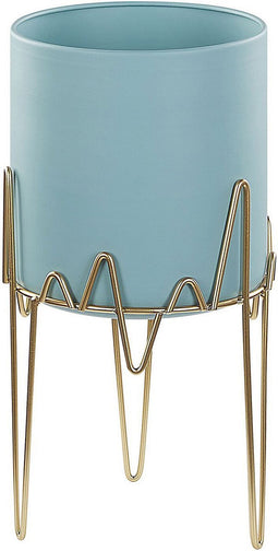 KALANDRA - Plantenbak - Blauw - 19 cm - IJzer