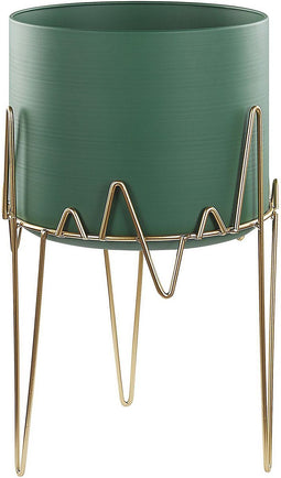 KALANDRA - Plantenbak - Groen - 28 cm - IJzer