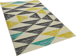 KALEN - Laagpolig vloerkleed - Multicolor - 140 x 200 cm - Polyester